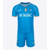 Dětský fotbalový dres SSC Napoli 2023-24 Domácí Krátký Rukáv (+ trenýrky)